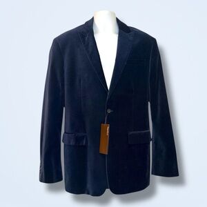 Perry Ellis Navy Velvet Blazer 44R NWT – Holiday Party Jacket